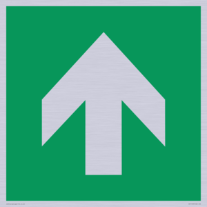 E907 Safe condition: Up / forwards arrow (90 deg supplimentary)